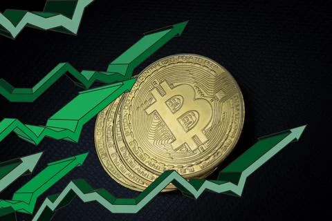 Bitcoin rise Stock Photos