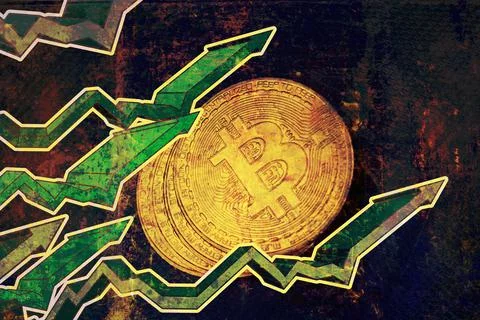 Bitcoin rise Stock Photos