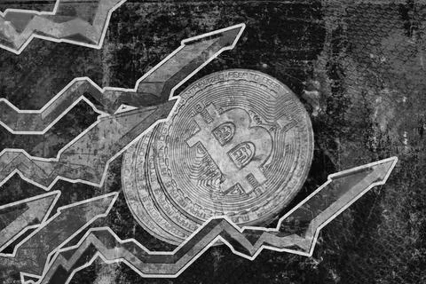 Bitcoin rise Stock Photos