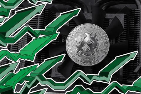 Bitcoin rise Stock Photos