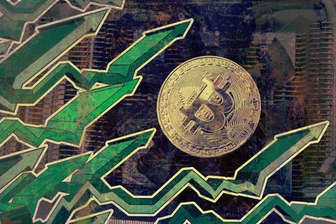 Bitcoin rise Stock Photos