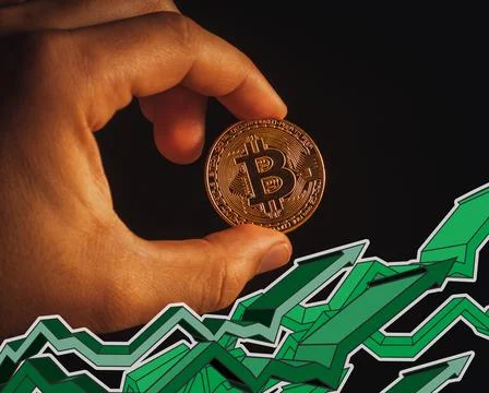 Bitcoin rise Stock Photos