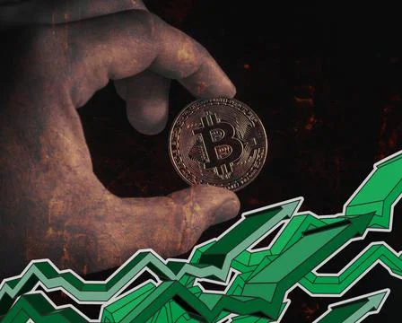 Bitcoin rise Stock Photos