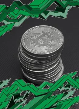 Bitcoin rise Stock Photos