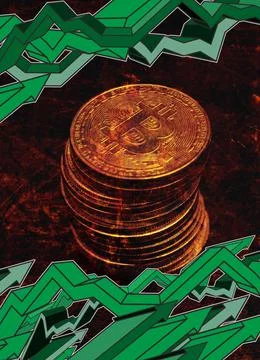 Bitcoin rise Stock Photos