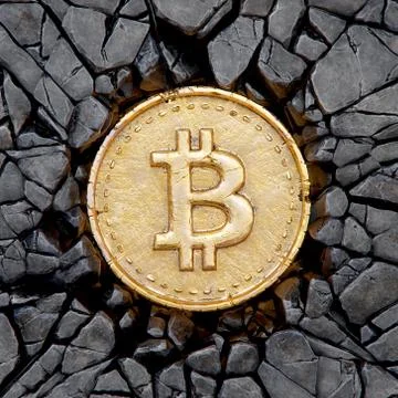 Bitcoin rock Illustrazione stock