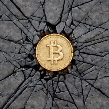 Bitcoin rock Illustrazione stock