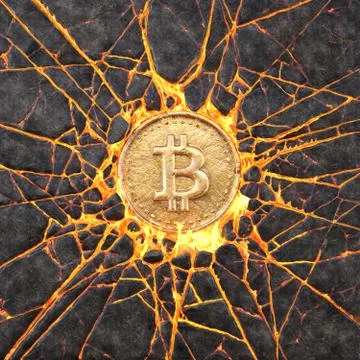 Bitcoin rock Stock-Illustration