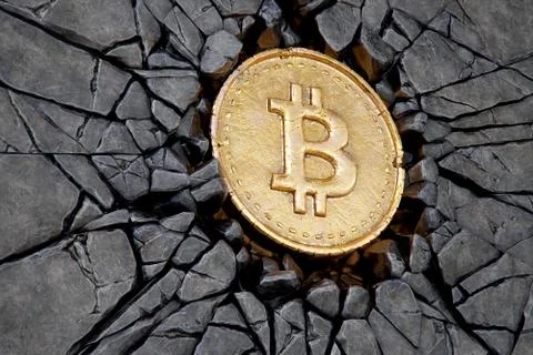 Bitcoin rock Illustrazione stock