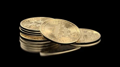 Bitcoin rotate with alpha 1080p HD Stock Footage 84032402