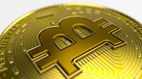 Bitcoin Rotate Background Stock Footage 290434952