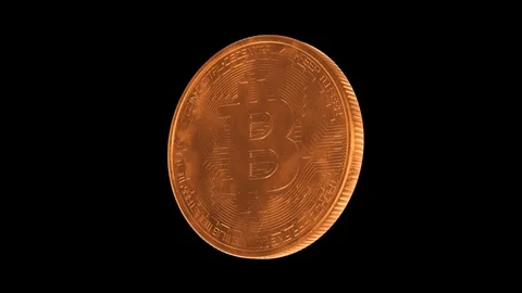 Bitcoin Rotate Loop Stock-Footage 87270597