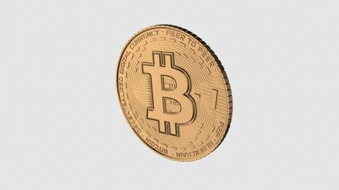 Bitcoin Rotating - 4K High Quality Video stock 157228663