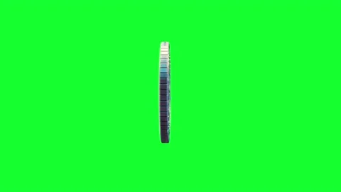 Bitcoin rotating chroma key Stock Footage 236301376