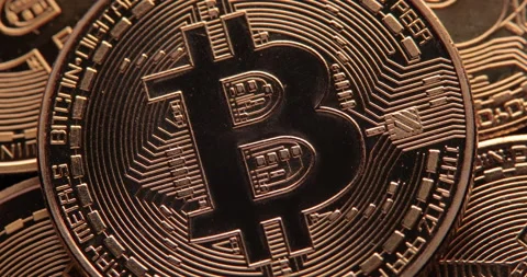 Bitcoin Rotating Video stock 146236235