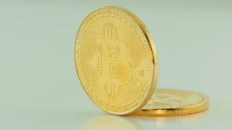 BITCOIN rotating. Loop. Video stock 89947640