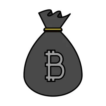 Bitcoin sack ecommerce icon Stock Illustration