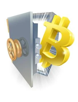 Bitcoin Safe Concept Ilustración de archivo