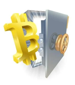 Bitcoin Safe Illustration Ilustración de archivo