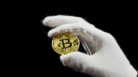 Bitcoin Satoshi Cryptocurrency Coin, Virtual Digital Money Cash Pay Exchange Vidéo 129512769