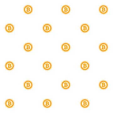 Bitcoin seamless pattern flat Illustrazione stock