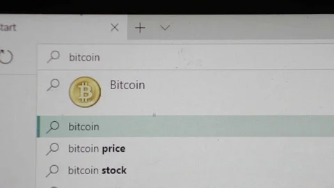 BITCOIN - SEARCH BAR TYPOGRAPHY Stock Footage 83229151