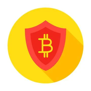 Bitcoin Secure Circle Icon Illustrazione stock