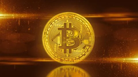 Bitcoin secure global financial network blockchain crypto currency Illustrazione stock