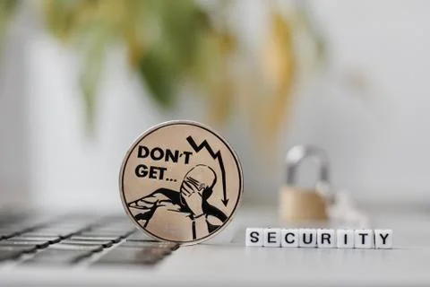Bitcoin security concept Stock Photos