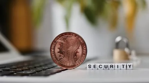 Bitcoin security concept Stock Photos