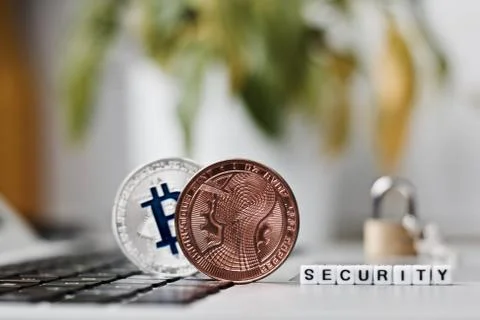Bitcoin security concept Foto stock