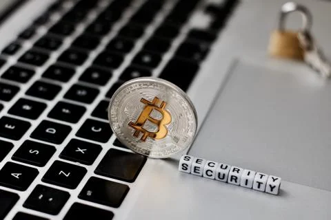Bitcoin security concept Stock Photos