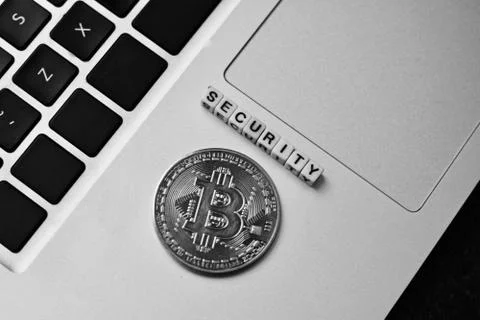 Bitcoin security concept Stock Photos