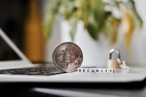 Bitcoin security concept Stock Photos
