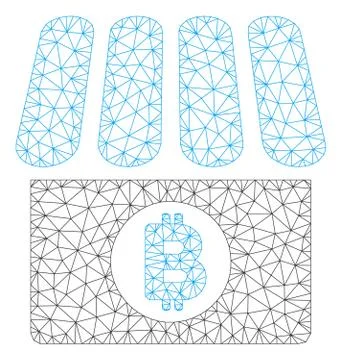 Bitcoin Shop Vector Mesh 2D Model Illustrazione stock