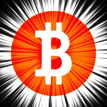 Bitcoin sign on an abstract background イラスト素材