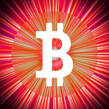 Bitcoin sign on an abstract background Stock Illustration