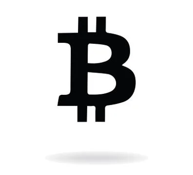 Bitcoin sign, cryptocurrency vector illustration 库存插图