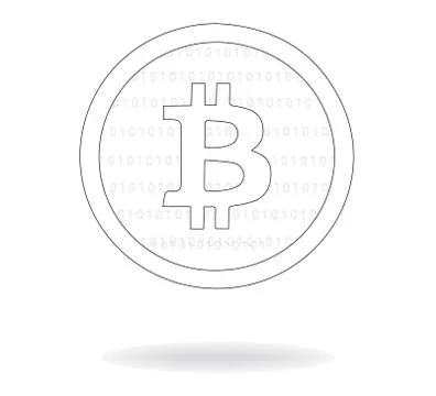 Bitcoin sign, cryptocurrency vector illustration Illustrazione stock