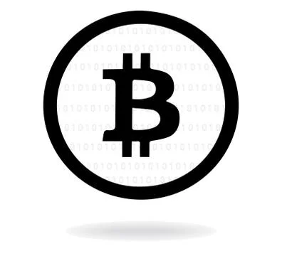 Bitcoin sign, cryptocurrency vector illustration Illustrazione stock