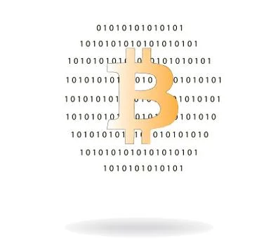 Bitcoin sign, cryptocurrency vector illustration Illustrazione stock