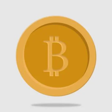 Bitcoin sign icon in flat design Stock Illustration