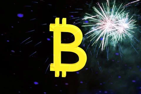 Bitcoin sign Stock Illustration