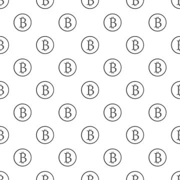 Bitcoin sign pattern seamless イラスト素材
