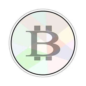 Bitcoin sign in soft circle Stock Illustration