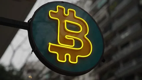 Bitcoin sign under the rain Stock Footage 316352248