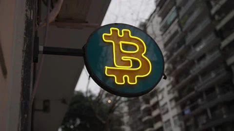 Bitcoin sign under the rain Stock Footage 316352546