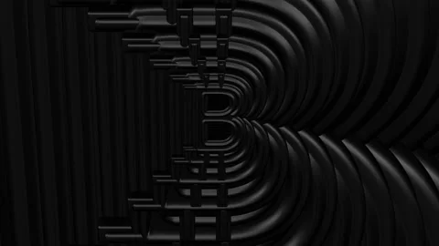 Bitcoin signs background. 3D rendering. Stock Footage 171414937