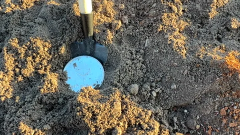 Bitcoin in soil after extraction. Сryptocurrency trading exchange Stock Footage 277264809