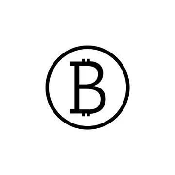 Bitcoin solid icon, finance and business 스톡 일러스트